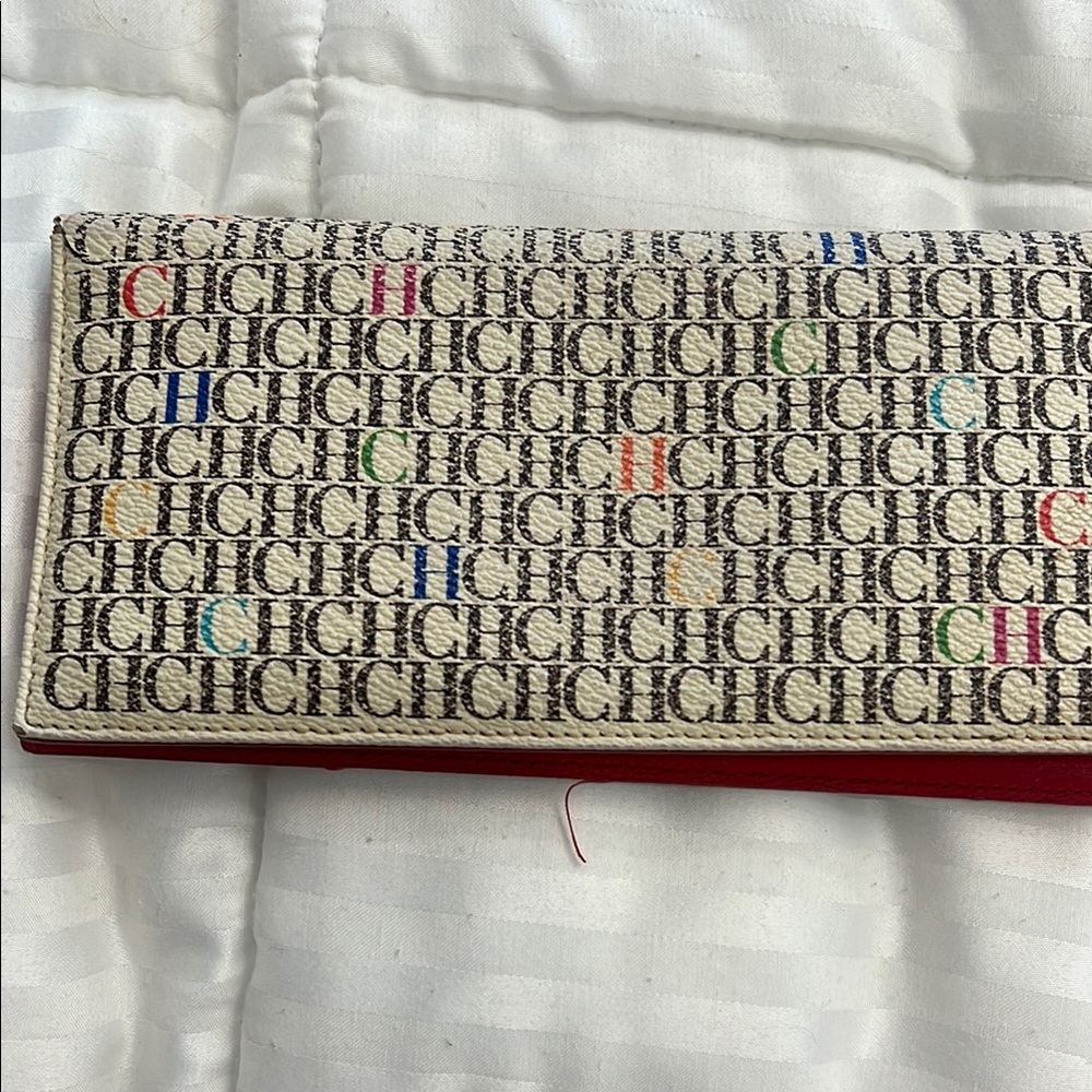 Carolina Herrera Red and Pink Wallet Chic Design